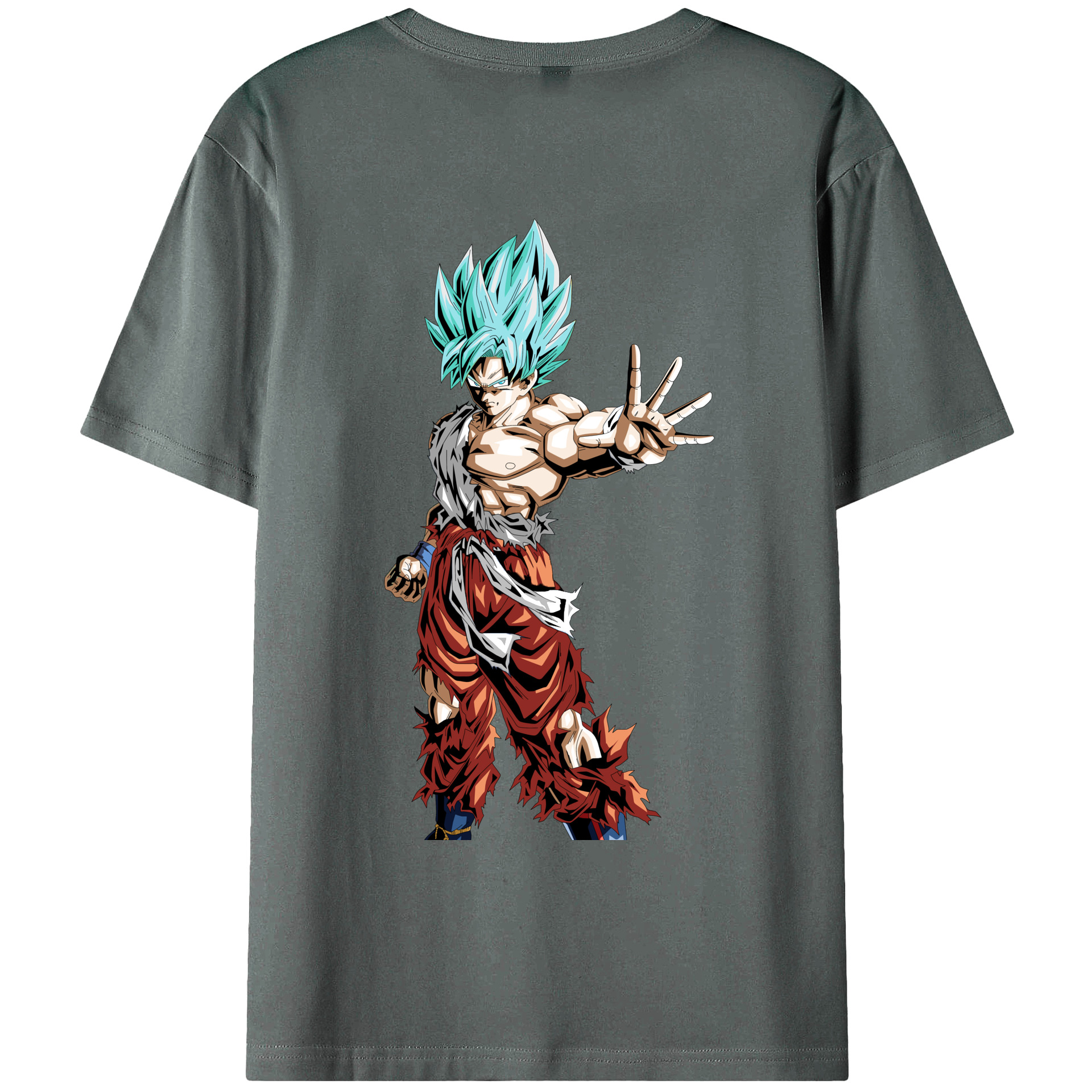 （画像用） ドラゴンボール 孫悟空（そん ごくう）Son Goku カカロット DRAGON BALL Kakarotto 綿100％ メンズ半袖Tシャツ（バックプリント） 通気性